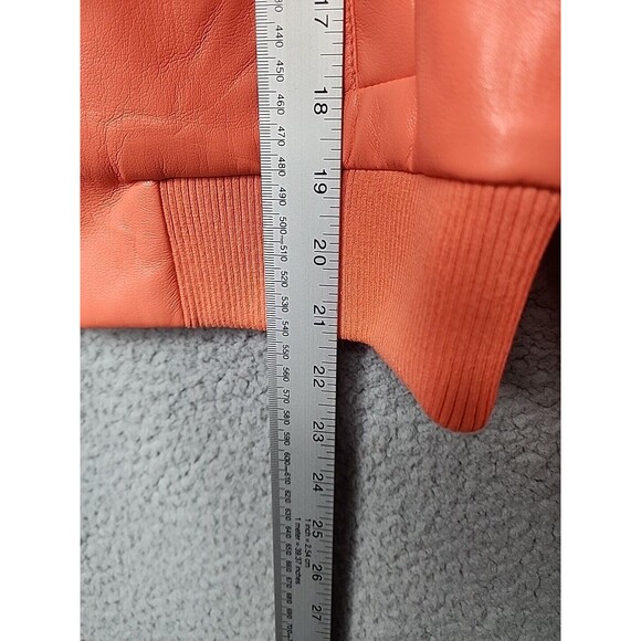 HOUSE OF HARLOW 1960 Jacket Womens Medium Vegan Leather NWT Coral Bomber $RV349 - Picture 11 of 11